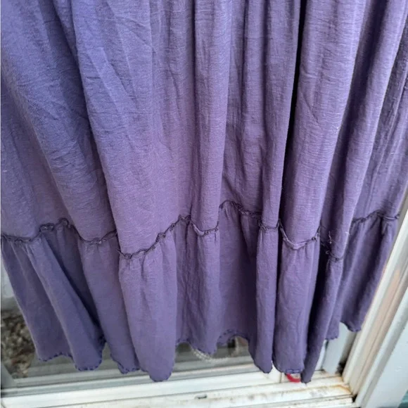 Chasing Unicorns Gorgeous Purple Bohemian Maxi Dress w Embroidered Flowers